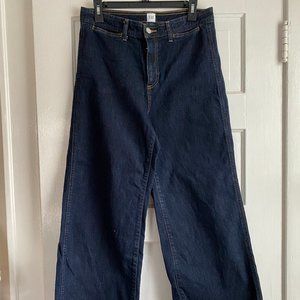 NWOT - Gap Wide Leg High Rise Crop Denim Jeans